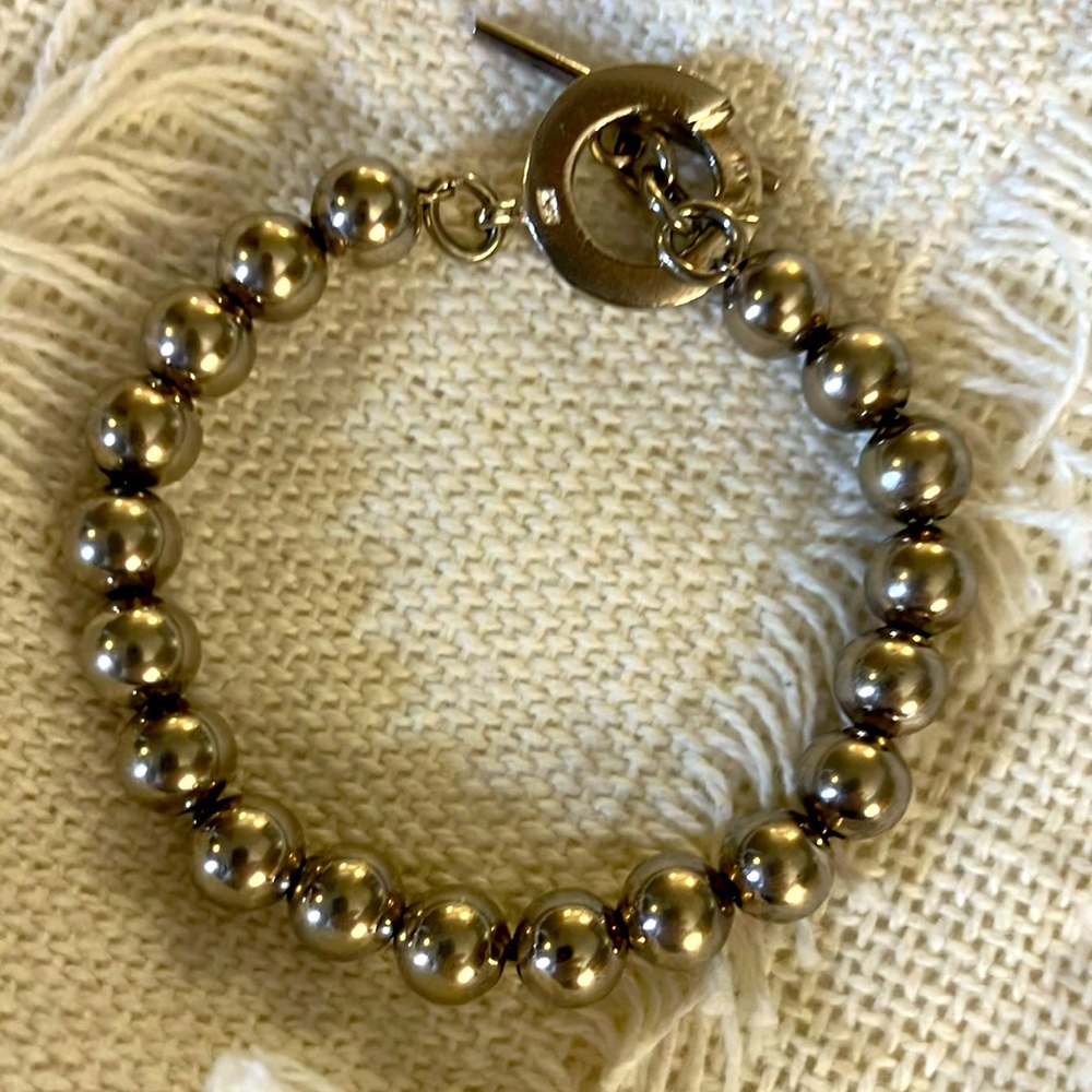 Gorgeous Vintage Solid Sterling Silver .925 Bead Ball Bracelet